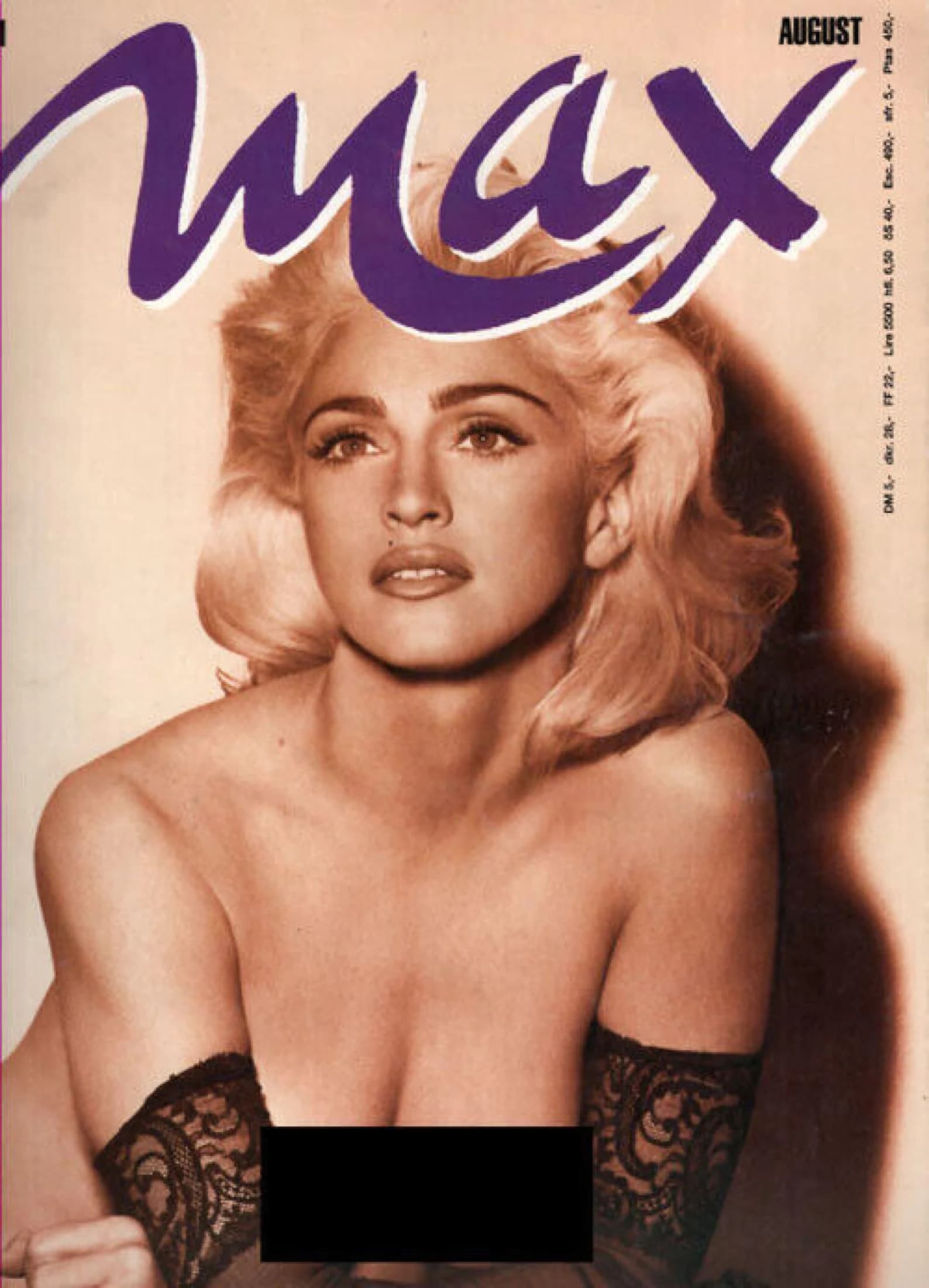 Madonna Max Magazine Allemagne